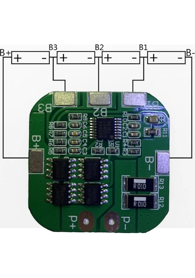 Bakayelektronik-4S 20A Lityum Batarya Bms Balans Kartı