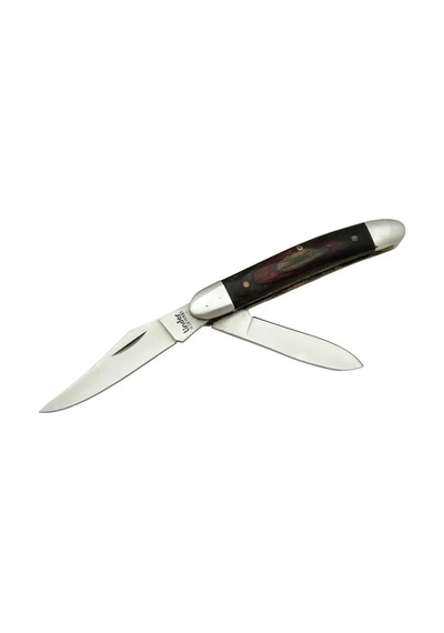 K-21 Linder Çiftli / Çift Ağızlı Çakı 14,5 Cm - Ahşap Saplı, Manuel Sarı