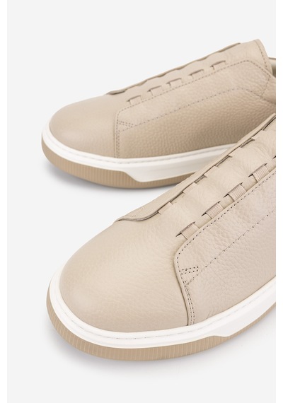 Valmenti Erkek Hakiki Deri Bej Floter Sneakers & Spor Ayakkabı 1212 2505 Erk Ayk Y26 Bej Fltr