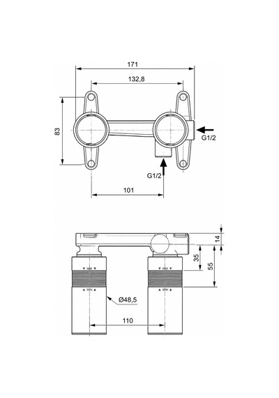 Ideal Ank.lavabo Bat. Iç Set-kıt1 Gri