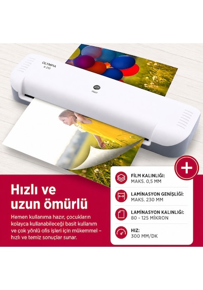 A 210 Set 4 İn 1 Trend Laminasyon Makinesi Ve 15 Adet Pvc Film