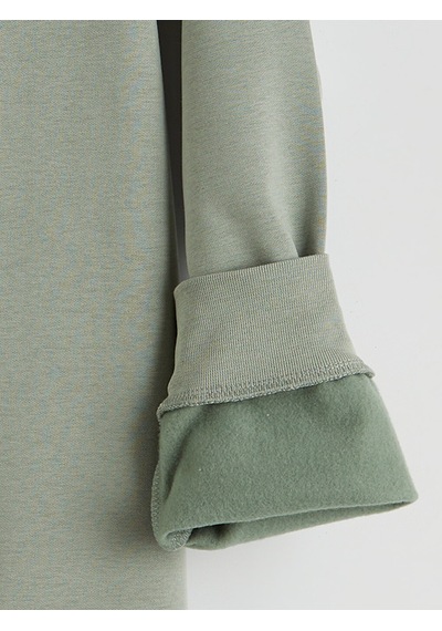 Lcwaıkıkı Basic Yeşil Bisiklet Yaka Erkek Kalın Sweatshirt