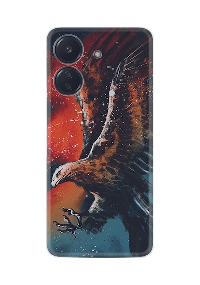 Xiaomi Redmi 13c Kılıf Silikon Desen Özel Seri Kartal Uçarken 1718