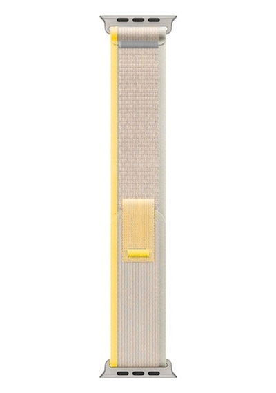 Schitec 42-44mm Yeninesil Akıllısaat Kordonu Hasır Gri Sarı