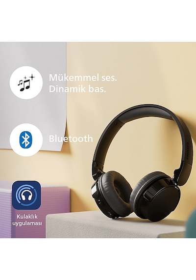 Philips TAH3209WT/00 Dinamik Bas Kablosuz Kulak Üstü Kulaklık