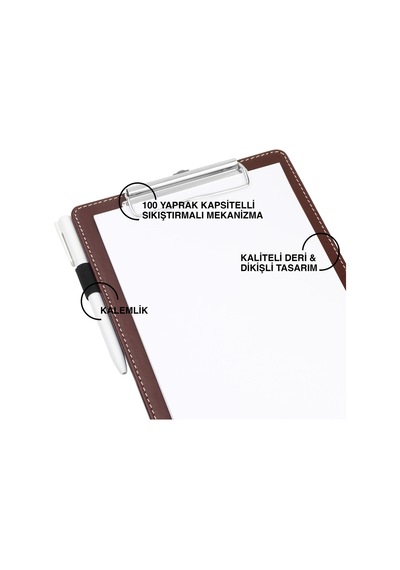 Sekreterlik,a5 Küçük Boy,kapaksız,a5 Clipboard Vegan Suni Deri,17,5x24,5 Cm.,bordo
