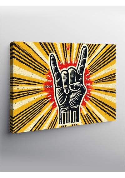 Kanvas Tablo Rock El Hareketi 50cmx70cm