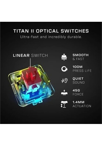 Roccat Vulcan Iı Max Optik-mekanik Pc Oyun Klavyesi Siyah Vulcan Iı Max Tactile