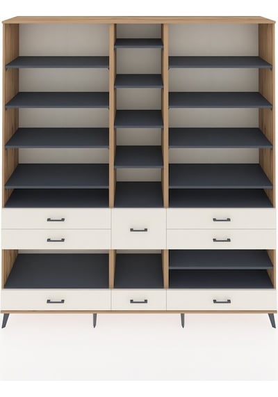 Hyperion Dolap 19 Raflı 8 Çekmeceli 220x44x243 Çam-antrasit/aytaşı Antrasıt/aytası Hyperion Dolap 19 Raflı 8 Çekmeceli 220x44x243 Çam-antrasit/aytaşı Antrasıt/aytası