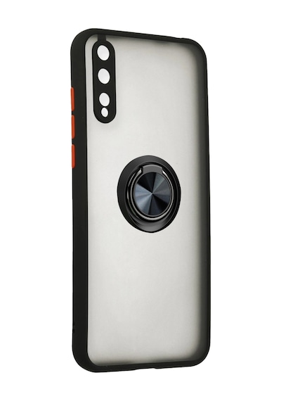 Huawei P40 Lite E Montreal Yüzüklü Silikon Kapak - Siyah
