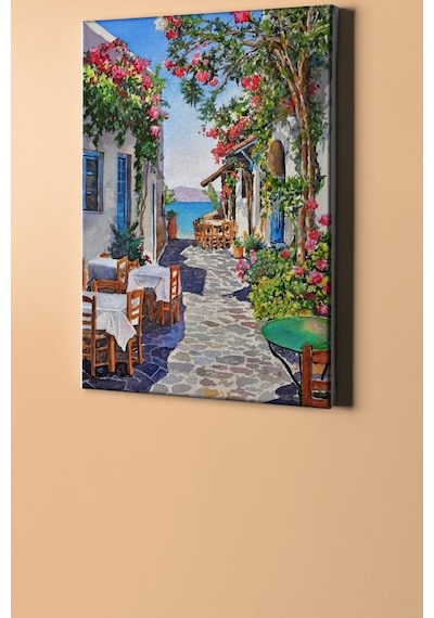 Webstyle Sayılarla Boyama Seti Kasnaklı Çiçekli Sokak Manzarası 50 X 65 Cm