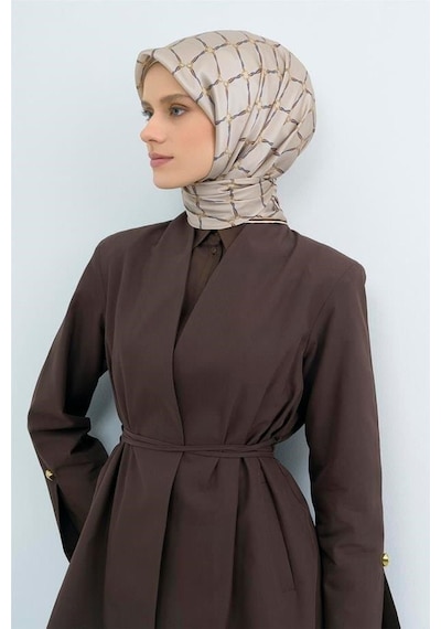 Armine İpek Eşarp 2026 Yaz - 9538-35 Koyu Taş Sura