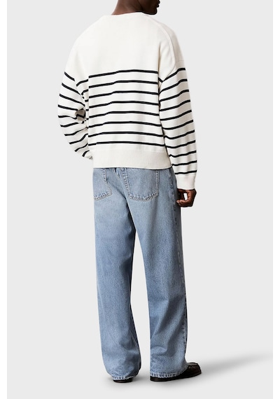 Calvin Klein Pamuk Ve Kaşmir Karışımlı Relaxed Fit Logolu Kazak Lv04rg305gyas Erkek Kazak Lv04rg305g Yas Krem