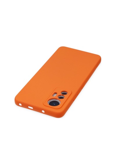 Xiaomi Mi 12 Lite Uyumlu Kılıf Nano İçi Kadife Silikon - Turuncu