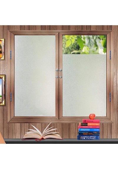 Zindoo Pencere Folyosu, Görüş Engelleyici Folyo, 44,5 X 200 Cm, Yapıştırıcısız, Buzlu Cam Folyosu, Banyo, Duşa Diğer