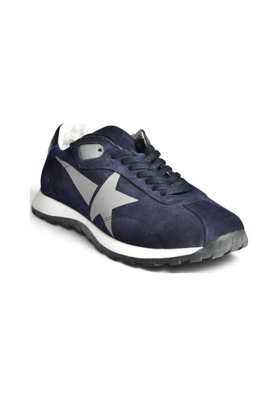 Fox Shoes Z312516661 Lacivert Hakiki Deri Süet Kadın Spor Ayakkabı Sneakers
