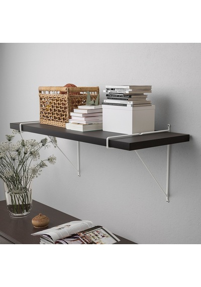 Ikea Bergshult/pershult Duvar Rafı 80x30 Cm Kahverengi - Beyaz
