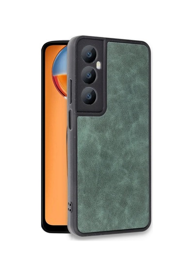 Realme C65 Kılıf Aras Deri Kapak - Koyu Yeşil 0.2M-Çok Renkli