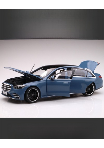 Norev Mercedes Benz S-class W223 - 2021. Blue 1/18 Model Araba