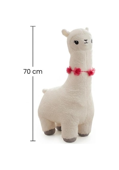 Beyaz Peluş Lama 70 Cm Sevimli Ve Konforlu Uyku Yastığı Ve Sarılma Arkadaşı Dekoratif Oyuncak