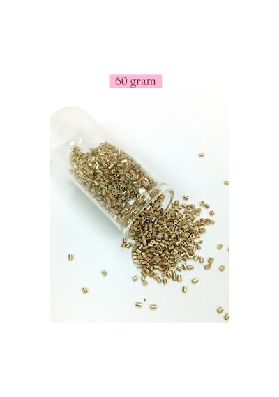 Kesme Cam Boncuk 2mm - 60 Gram - Gold - Bnc356