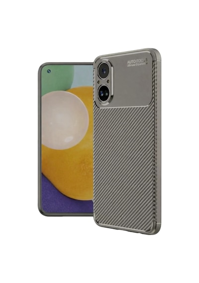 Newface Realme 12 Lite Kılıf Auto Focus Karbon Kapak - Gri