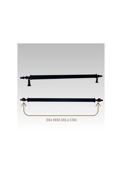 Klipso Mat Siyah 224 Mm Metal Lüks Çekmece Dolap Mobilya Kulpları Siyah