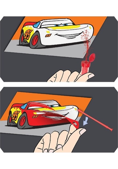 Disney Cars Çerçeveli Kum Boyama Seti 3'lü-red Castle Ts-02