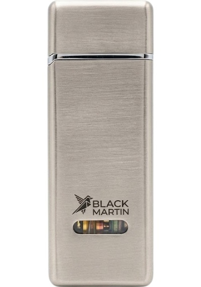 Black Martin Tek Torch Pürmüz Gümüş Metal Puro Çakmağı - Tr9558