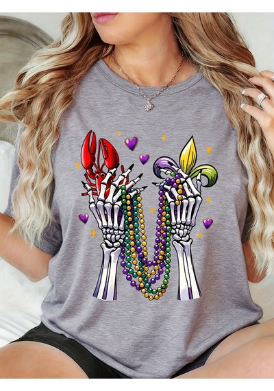 Noıssey Urban Pop Graphic Kadın Tişört Koleksiyonukod 5406 Gri
