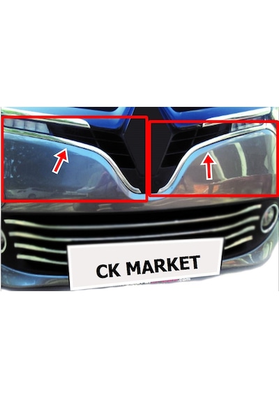 Renault Clio 4 Sport Tourer Krom Ön Panjur Çıtası U Formlu