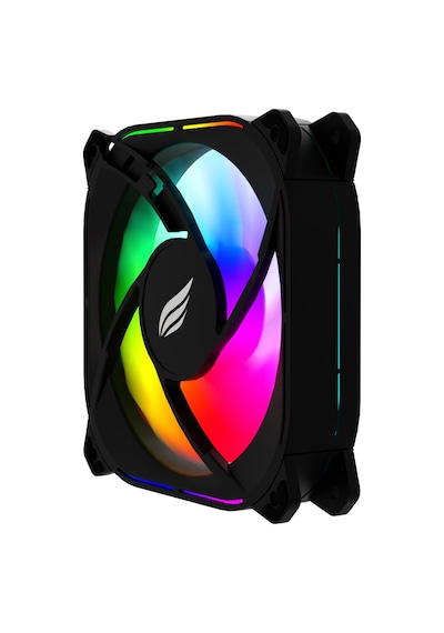 Hawk Gaming HF120 Silentforce 120mm ARGB Üçlü Kontrolcü ve Kumada Dahil Siyah Kasa Fanı
