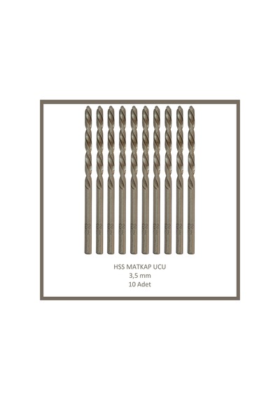 Hss Matkap Ucu 3,5 Mm, Metal, Ahşap, Plastik İçin 10 Adet