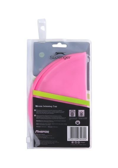 Slazenger Yüzücü Bonesi Silikon Sn00 Pink Pvc Zipper Bag Pembe