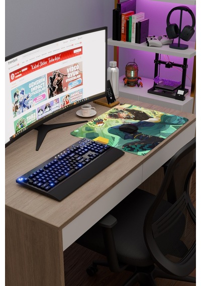 Kinich Genshin Impact Anime Gacha V3 - 48x40 Xl Gaming Mouse Pad Fare Altlığı