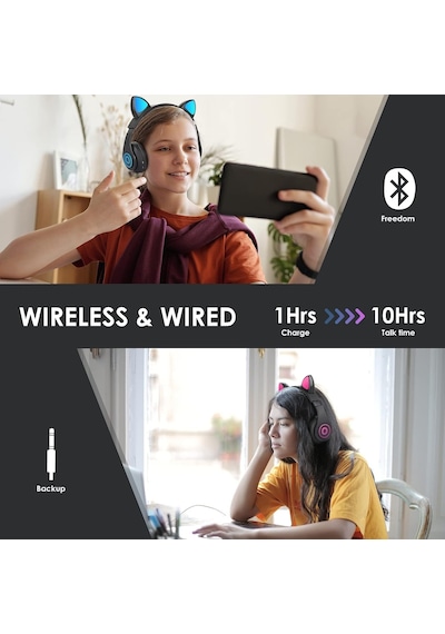 Kedili Kablosuz Bluetooth Kulaklık Led Işıklı Mikrofonlu Raydolu Fm Çocuk Kulaklığı, Kulak Üstü Sevimli Kedi Kulaklık Led Işıklı Katlanabilir Kablosuz Kulaklık Okul/tablet/pc/telefon Siyah Kedili Kablosuz Bluetooth Kulaklık Led Işıklı Mikrofonlu Raydolu Fm Çocuk Kulaklığı, Kulak Üstü Sevimli Kedi Kulaklık Led Işıklı Katlanabilir Kablosuz Kulaklık Okul/tablet/pc/telefon Siyah