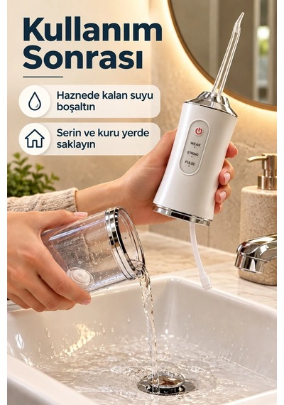 Lb Şarj Edilebilir Ağız Duşu Üç Modlu Şeffaf Hazneli