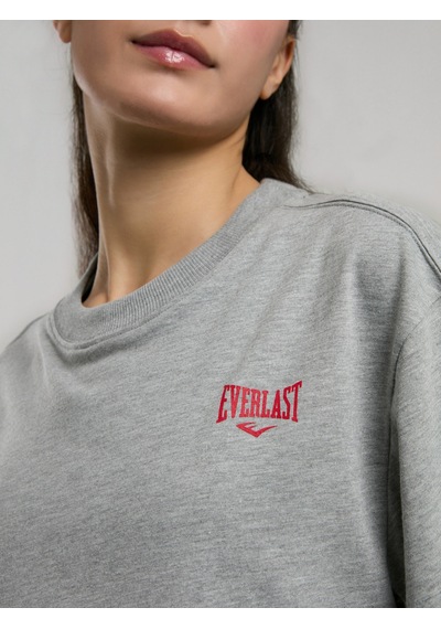 Everlast Ever Essentials Comfort Gri Melanj Kadın Crop Tişört Gri Melanj