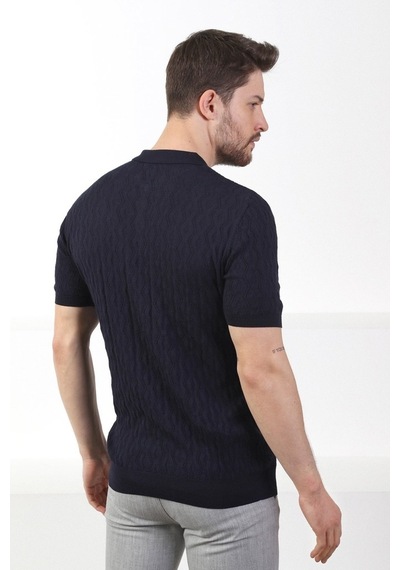 Ferraro Lacivert Polo Yaka Fermuarlı Erkek Pamuk Triko T-Shirt-Lacivert (417942663) Lacivert Ferraro Lacivert Polo Yaka Fermuarlı Erkek Pamuk Triko T-Shirt-Lacivert (417942663) Lacivert