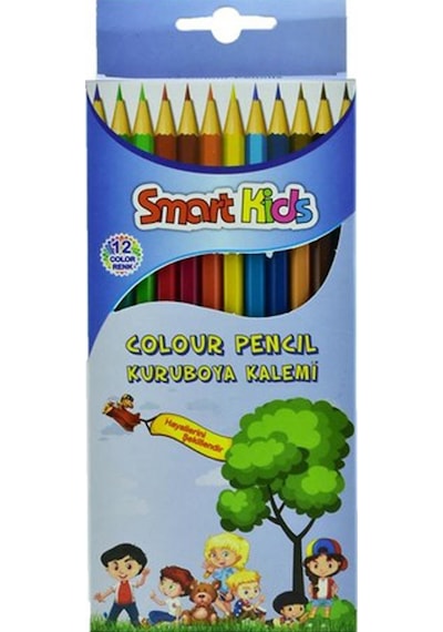Smart Kıds Kuru Boya Tam Boy 12 Renk 2963 Çok Renkli