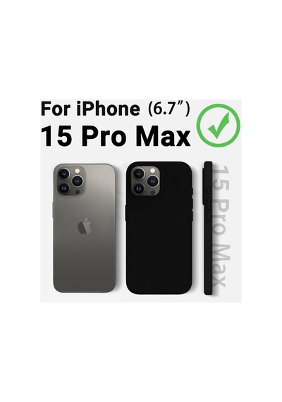 Apple iPhone Uyumlu 15 Pro Max Lansman Kılıf, Kadife İç Doku, Soft Yumuşak Liquid Silikon