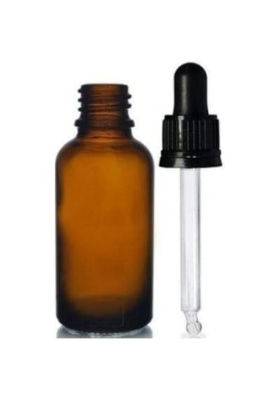Amber Renkli Damlalıklı Cam Şişe 100 Ml