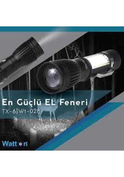 Watton Wt-028 Çok Güçlü Tx6 Fener