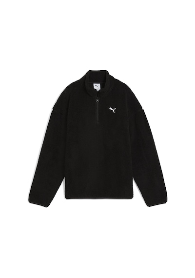 Puma Ess Elevated Half-zip Crew Kadın Yetişkin Sweatshirt Siyah