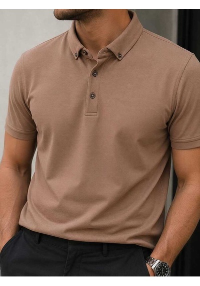 Bys Beystil Erkek Camel Polo Yaka Düğmeli T-şhirt 263461