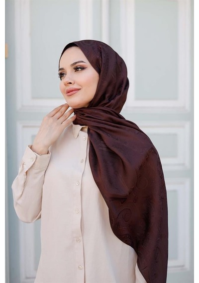 Etro Desen Premium Şal Kahve Çok Renkli