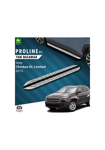 S-dizayn Jeep Cherokee Kl Oem Still Pro V1 Aluminyum Yan Basamak 173 Cm 2013-2023 A+ Kalite