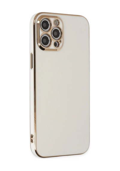 Apple  Uyumlu  iPhone 12 Pro Max Kılıf Volet Silikon Beyaz,