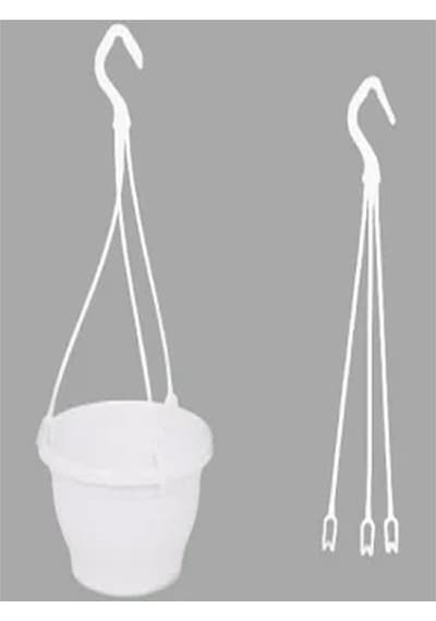 Katı Plastik Makrome Askılı Saksı 20 Adet Kahverengi 16 Cm
