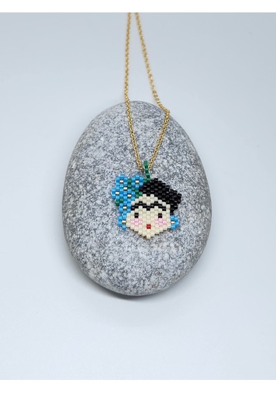 Harmel Jewelry Miyuki Mavi Frida Kolye Mavi